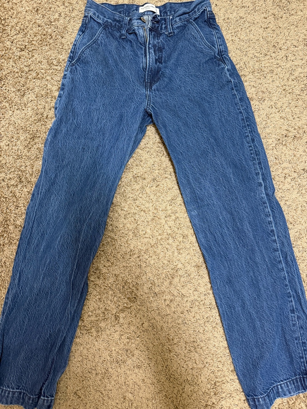 Abercrombie & Fitch Straight-Leg Indigo Jeans